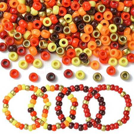 600Pcs 6 Colors Opaque Plastic Beads KY-YW0001-95-1