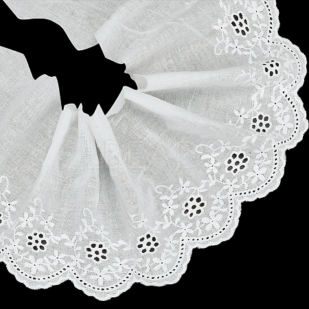 4.7~5 Yards Cotton Embroidery Flower Ribbons OCOR-MA0001-03B-1