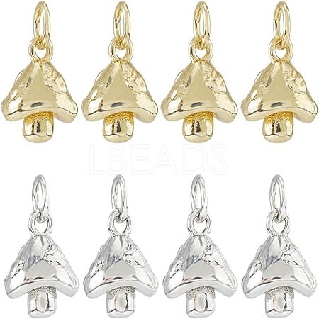8 Pcs 2 Colors Rack Plating Brass Pendants KK-HS0001-15-1