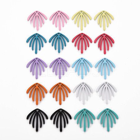 Spray Painted Alloy Pendants PALLOY-Q433-029-RS-1