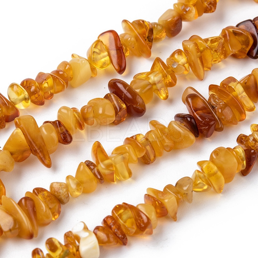 Natural Amber Chip Beads Strands - Lbeads.com