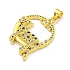 Brass Micro Pave Cubic Zirconia Pendants KK-K354-16A-G-2