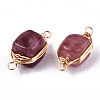 Natural Agate Links Connectors G-T131-99D-2