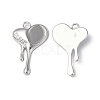 Non-Tarnish 304 Stainless Steel Pendant Cabochon Settings STAS-C066-26P-1