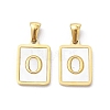 Ion Plating(IP) 304 Stainless Steel Pave Shell Pendants STAS-G327-01G-O-1