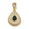 Brass Micro Pave Cubic Zirconia Pendants KK-H433-47G-2