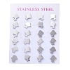 Tarnish Resistant 304 Stainless Steel Puppy Stud Earrings EJEW-H368-28P-3