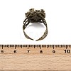 Cuff Brass Ring Cabochon Settings KK-G020-A-4