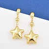 304 Stainless Steel Dangle Stud Earrings LS-EJEW-P325-04A-G-1