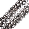 Electroplate Baking Paint Transparent Glass Beads Strands GL-N005-02A-C02-1