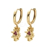 Brass Cubic Zirconia Hoop Earrings EJEW-Q015-01G-A-2