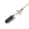 Natural Lava Rock Pointed Dowsing Pendulums PALLOY-JF00819-02-5