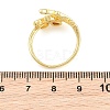 Brass Pave Cubic Zirconia Cuff Open Rings CU-CBACDF6-08G-01-5