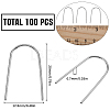 100Pcs 316 Surgical Stainless Steel Earring Hooks STAS-SC0006-30-2