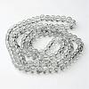 Drawbench Transparent Glass Round Beads Strands X-GLAD-Q012-8mm-09-2