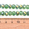 Electroplate Transparent Glass Beads Strands EGLA-A046-01C-04-4