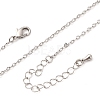 Brass Textured Cable Chain Necklaces MAK-L045-06P-4