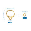 Brass Huggie Hoop Earring Findings & Open Jump Rings KK-TA0007-83G-40