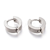 201 Stainless Steel Huggie Hoop Earrings Findings X-STAS-A167-01B-P-1