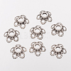 5-Petal Flower Tibetan Silver Fancy Bead Caps AA484-1