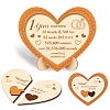 Wood Heart Shape Anniversary Commemorative Display Decorations AJEW-WH00424-001-1