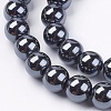Non-Magnetic Synthetic Hematite Beads Strands G-H1623-10mm-1-3