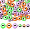 102Pcs 6 Colors Opaque Printed Acrylic Beads OACR-FS0002-36-1