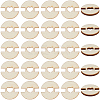 1 Set 1-Hole Wood Buttons BUTT-CY0001-16C-6