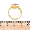Natural Strawberry Quartz Finger Rings with Brass Findings G-H353-04G-05-4
