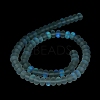 Frosted Transparent Glass Beads Strands FGLA-M002-01I-6