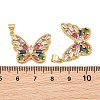 Brass Micro Pave Cubic Zirconia Pendants CU-CBA908F-05G-09-3