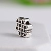 Tibetan Style Chinese Knot Zinc Alloy Beads X-TIBEB-M028-06AS-2