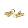 Real 18K Gold Plated Brass Micro Pave Clear Cubic Zirconia Charms KK-E068-VB452-A-3