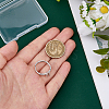 1Pc Adjustable Rhodium Plated 925 Sterling Silver Clear Cubic Zirconia Ring Components STER-DC0001-88-3