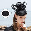 Imitation Hemp Round Fascinator Hat Base for Millinery AJEW-WH0472-45A-02-5