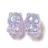 UV Plating Rainbow Iridescent Acrylic Beads PACR-M002-12B-3