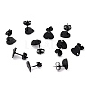 304 Stainless Steel Stud Earring Findings Ion Plating(IP) STAS-I183-02A-EB-1