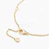 Brass Micro Pave Clear Cubic Zirconia Pendant Necklaces NJEW-J059-01G-4