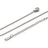 12Pcs 1.5MM 304 Stainless Steel Twisted Chain Necklaces for Men Women NJEW-H093-17P-01-5