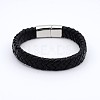 Unisex Casual Style Braided Leather Bracelets Making BJEW-F119-10-3