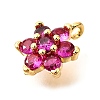 Brass Micro Pave Cubic Zirconia Pendants KK-D356-01A-G-2