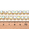 Brass Rhinestone Strass Chains CHC-T001-SS28-02G-2