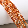 Round Natural Red Agate Bead Strands G-M257-4mm-26-7