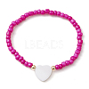 5Pcs 5 Colors Glass Seed Beaded Stretch Bracelet Sets BJEW-MZ00127-5
