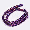 Electroplated Non-magnetic Synthetic Hematite Beads Strands G-P367-A06-2