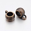 Tibetan Style Alloy Tube Bails TIBEP-LFH251Y-R-FF-1