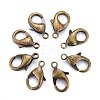 Antique Bronze Brass Lobster Claw Clasps X-KK-903-AB-NF-1