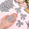 15Pcs Rhinestone Embroider Self-adhesion Thread Iron on/Sew On Patches PATC-ME0001-41A-3