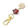 Christmas Theme Alloy Enamel with Rhinestone Pendant Decoration KEYC-JKC00977-01-4