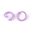 Spray Painted Iron Open Jump Rings IFIN-F149-F14-2